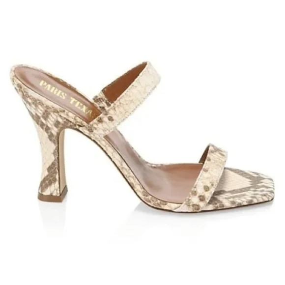 Paris Texas Python-Embossed Leather Mule, Sz US 10/40 - Picture 2 of 10